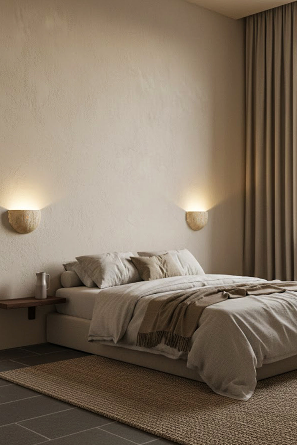 Stone Bowl Wall Light