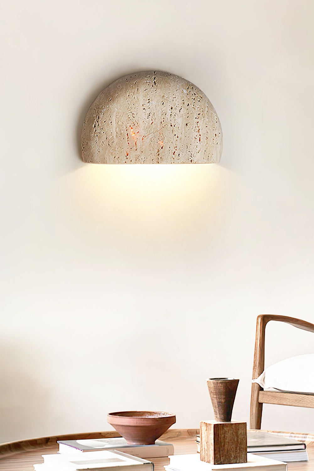 Stone Bowl Wall Light