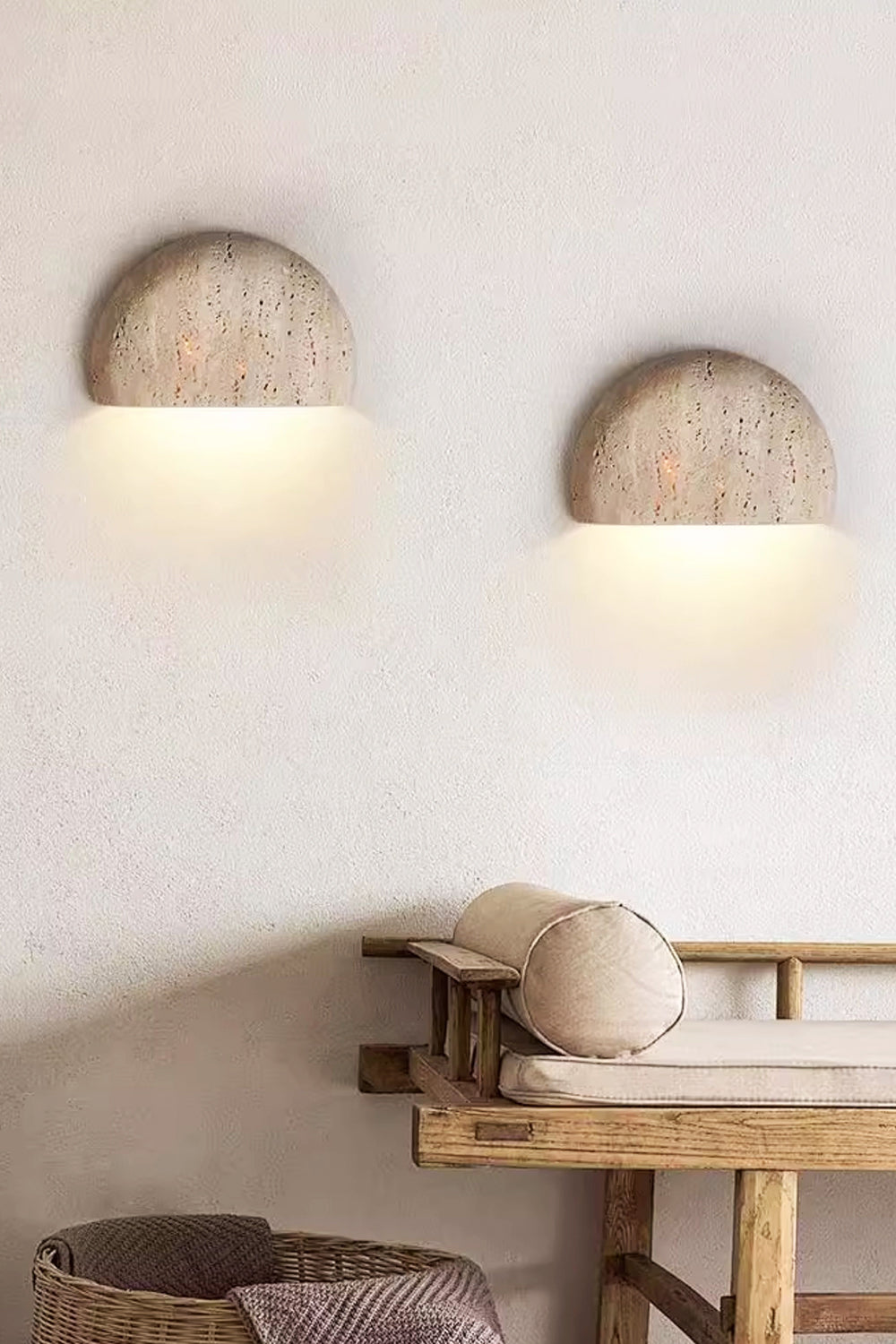 Stone Bowl Wall Light