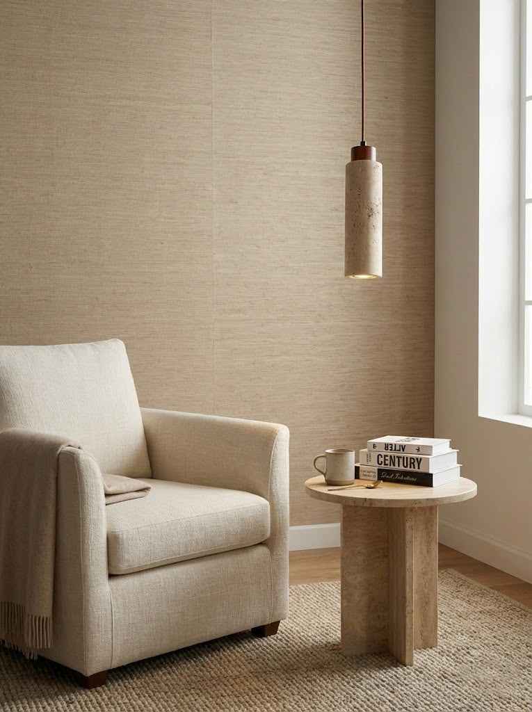 Stone Cylinder Pendant Light