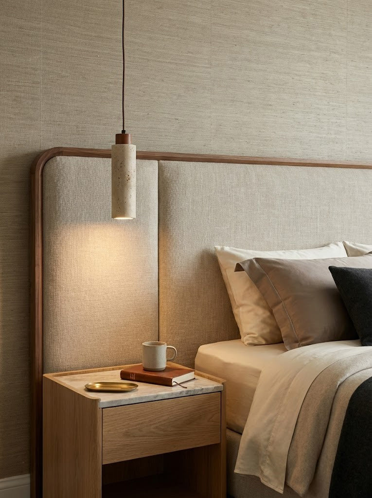 Stone Cylinder Pendant Light