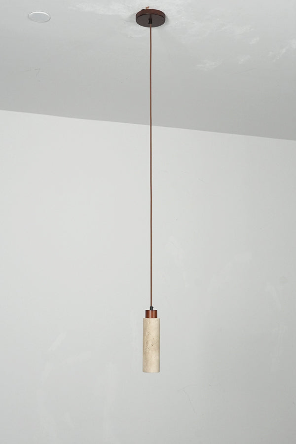 Stone Cylinder Pendant Light