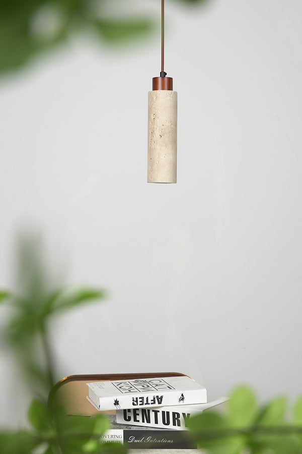 Stone Cylinder Pendant Light