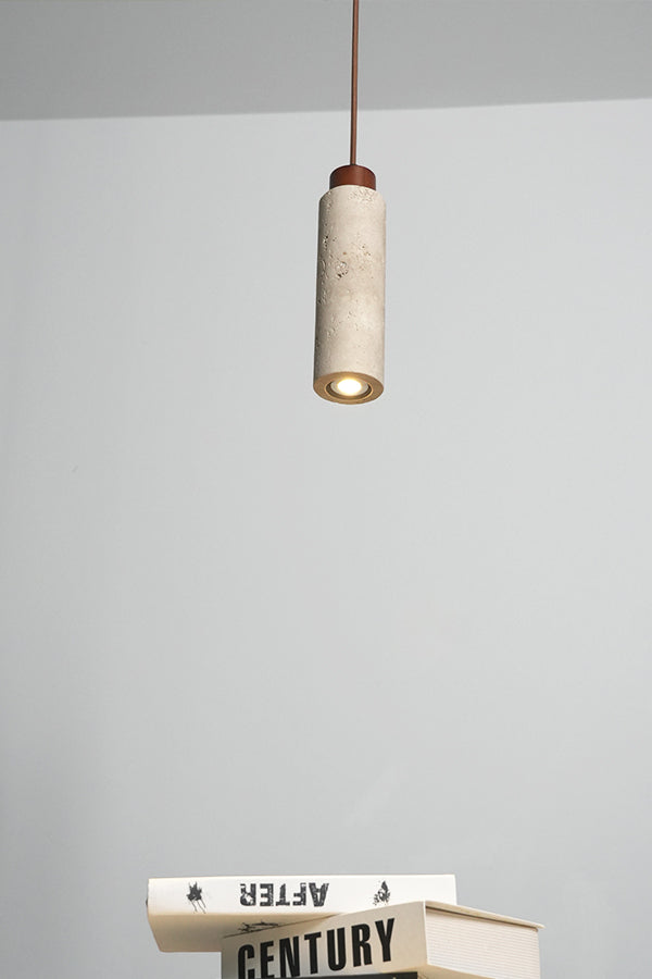 Stone Cylinder Pendant Light