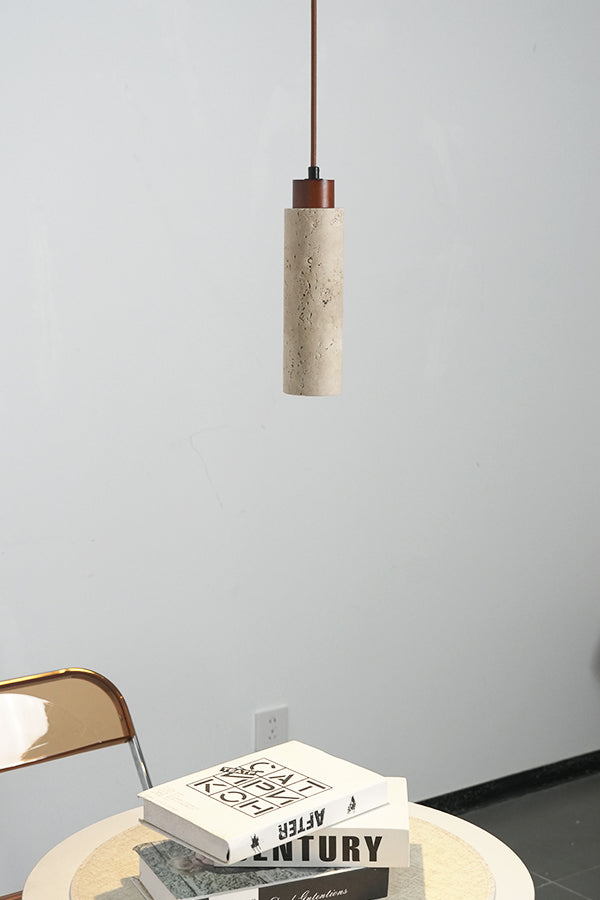 Stone Cylinder Pendant Light