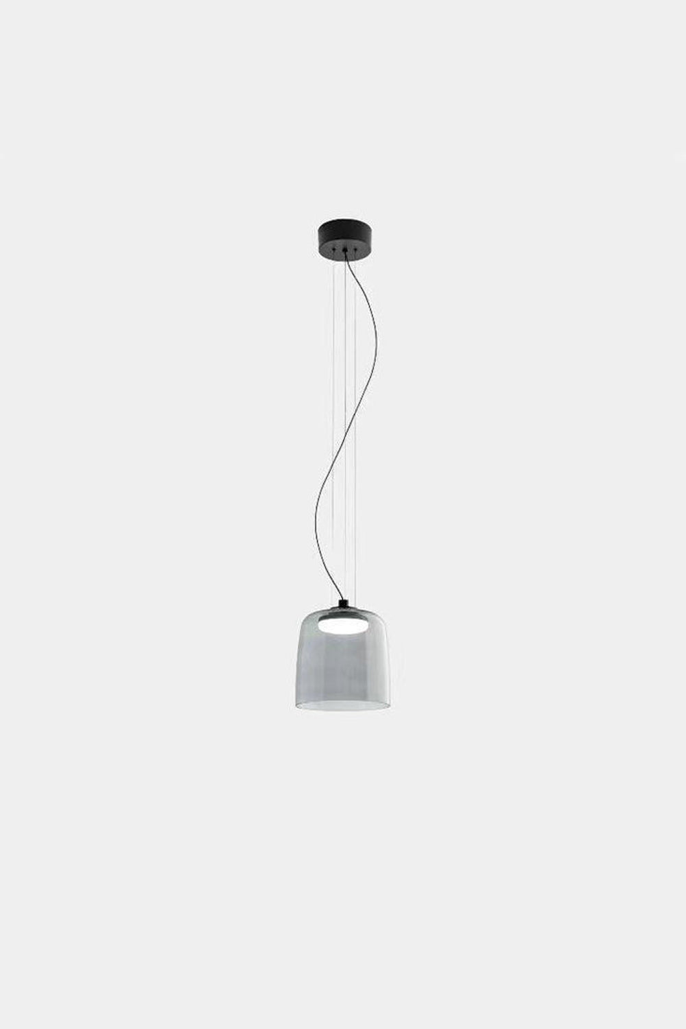 Stratum Layered Glass Pendant Light | Glass, Metal | Full view of the light sage  layered glass pendant variant | Isolated product shot | Samu Lamp