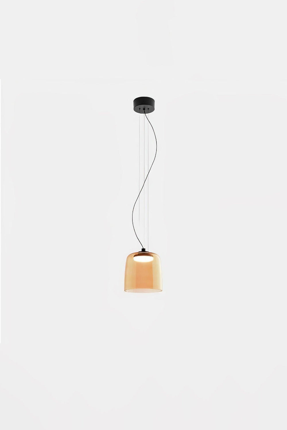 Stratum Layered Glass Pendant Light | Glass, Metal | Full view of the light sage  layered glass pendant variant | Isolated product shot | Samu Lamp