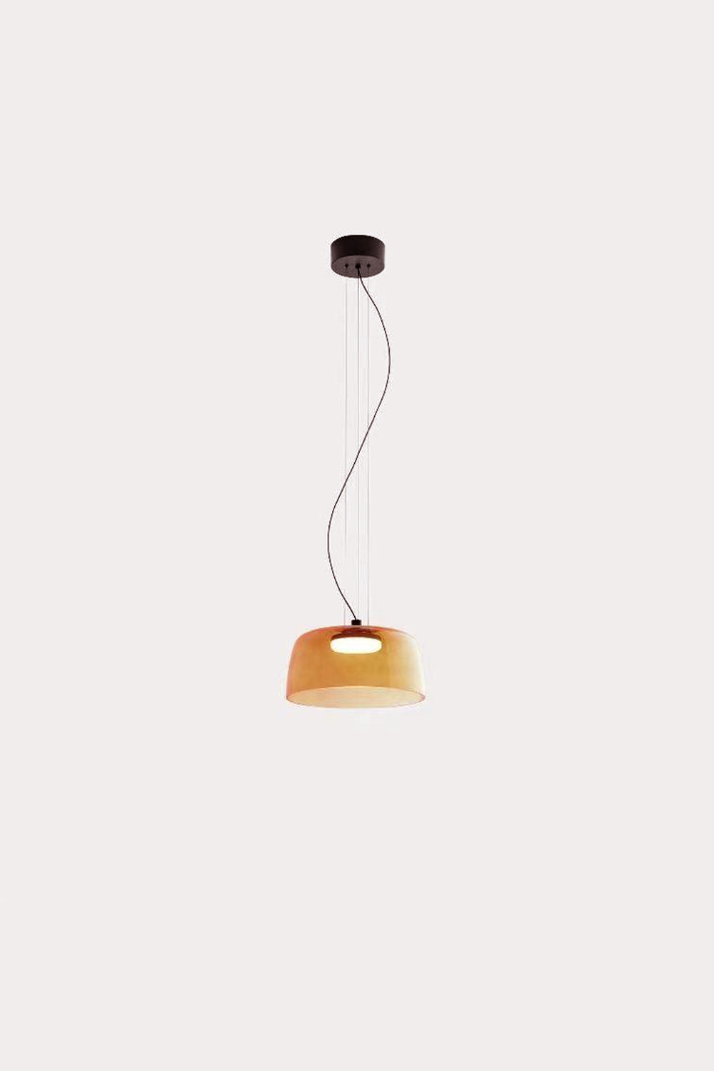 Stratum Layered Glass Pendant Light | Glass, Metal | Full view of the light sage  layered glass pendant variant | Isolated product shot | Samu Lamp