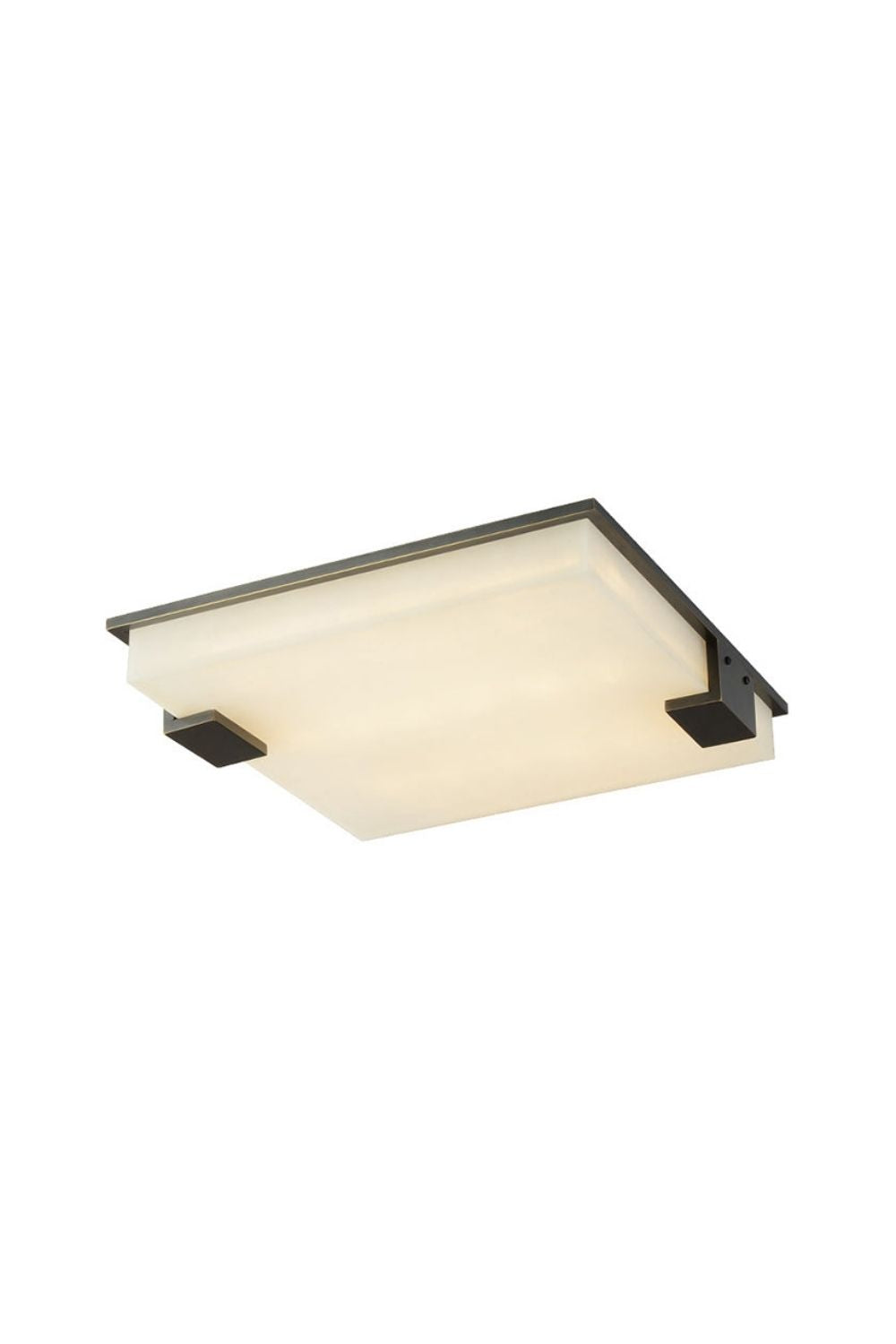Stylish Black Square Alabaster Ceiling Light