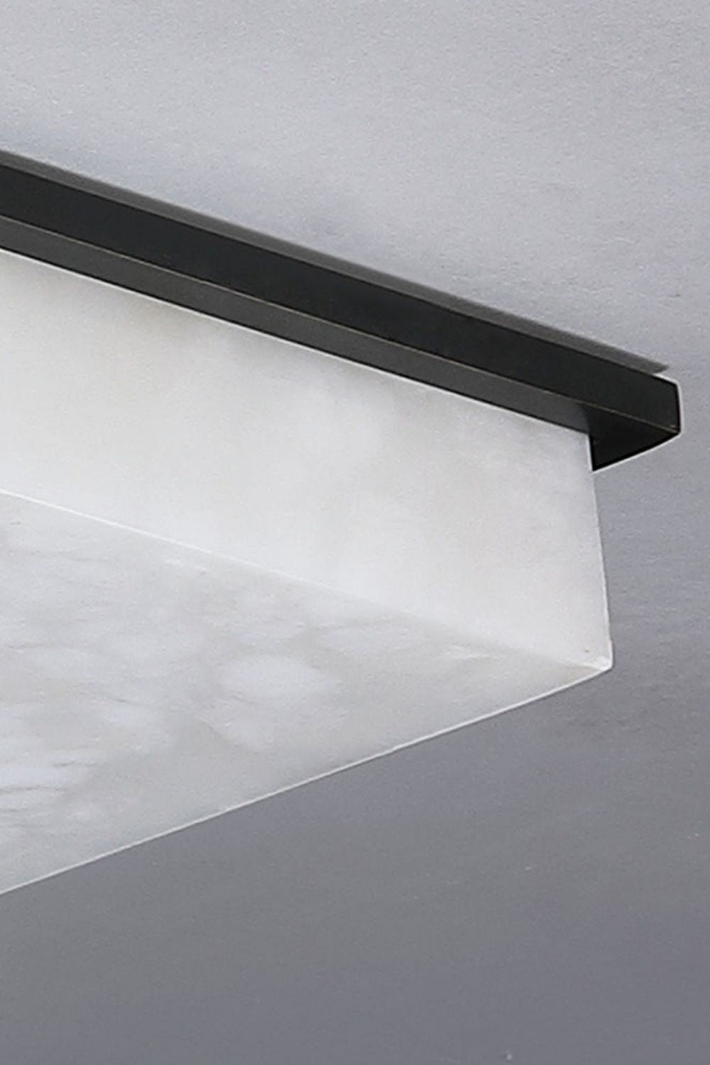 Stylish Black Square Alabaster Ceiling Light