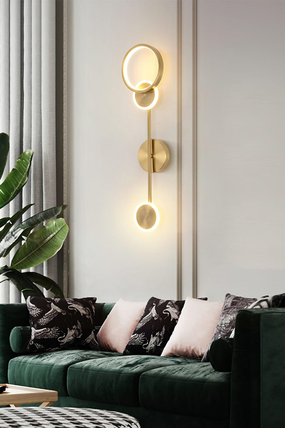 Brass Susan Trio Wall Lamp