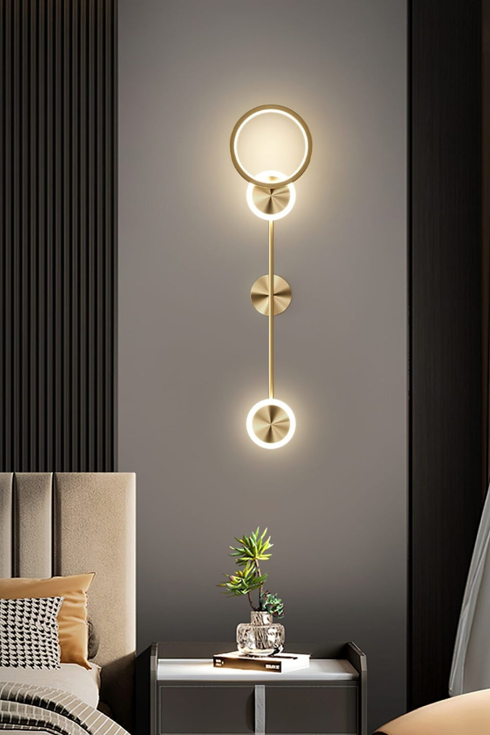 Brass Susan Trio Wall Lamp