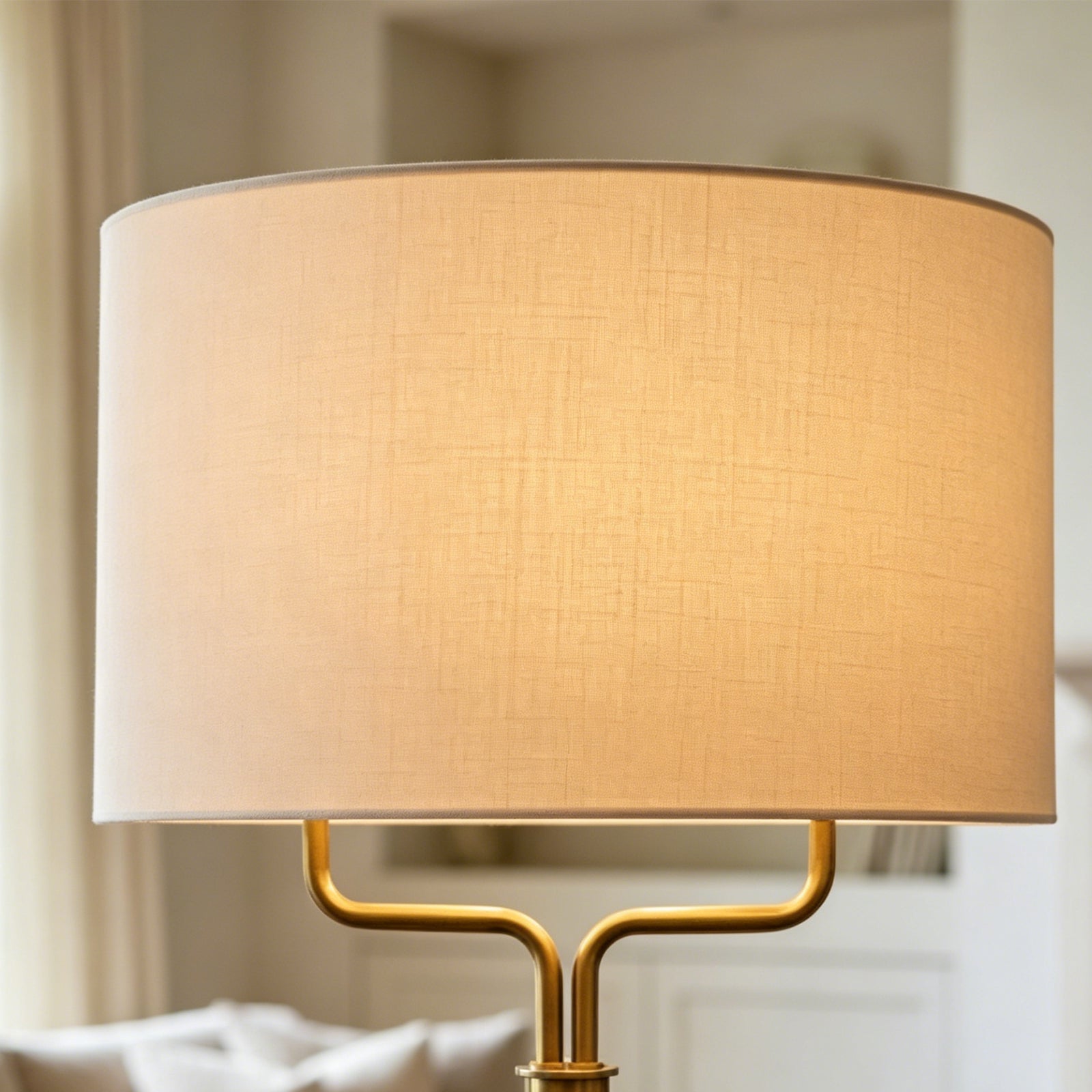Classic White Linen Shade