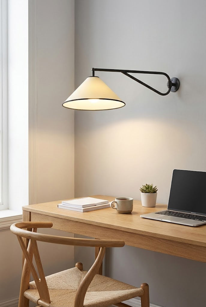 Swing Arm Cone Wall Sconce