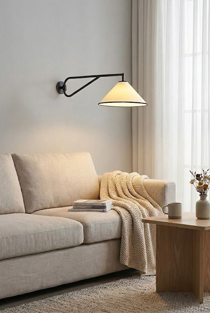 Swing Arm Cone Wall Sconce