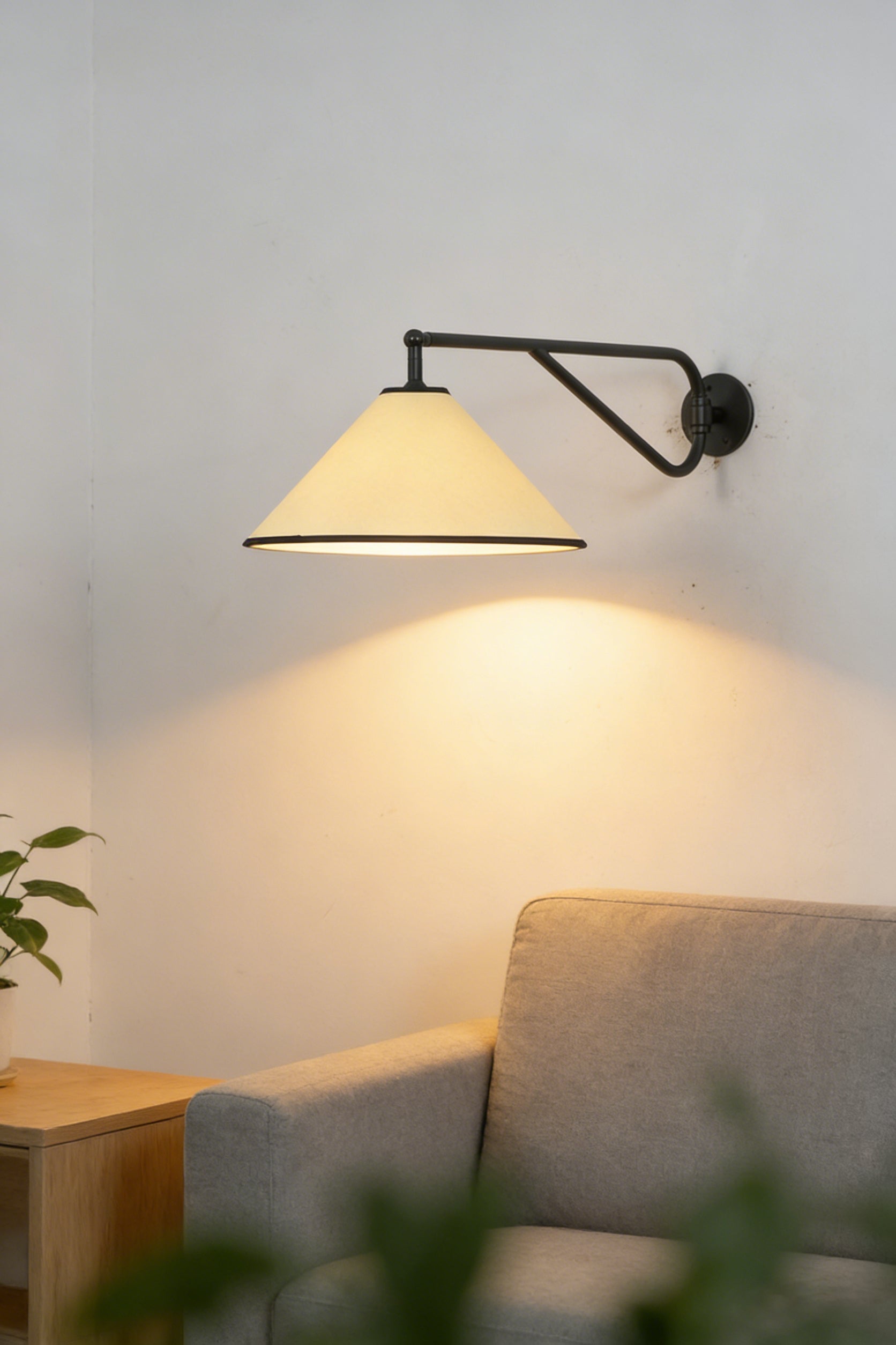 Swing Arm Cone Wall Sconce