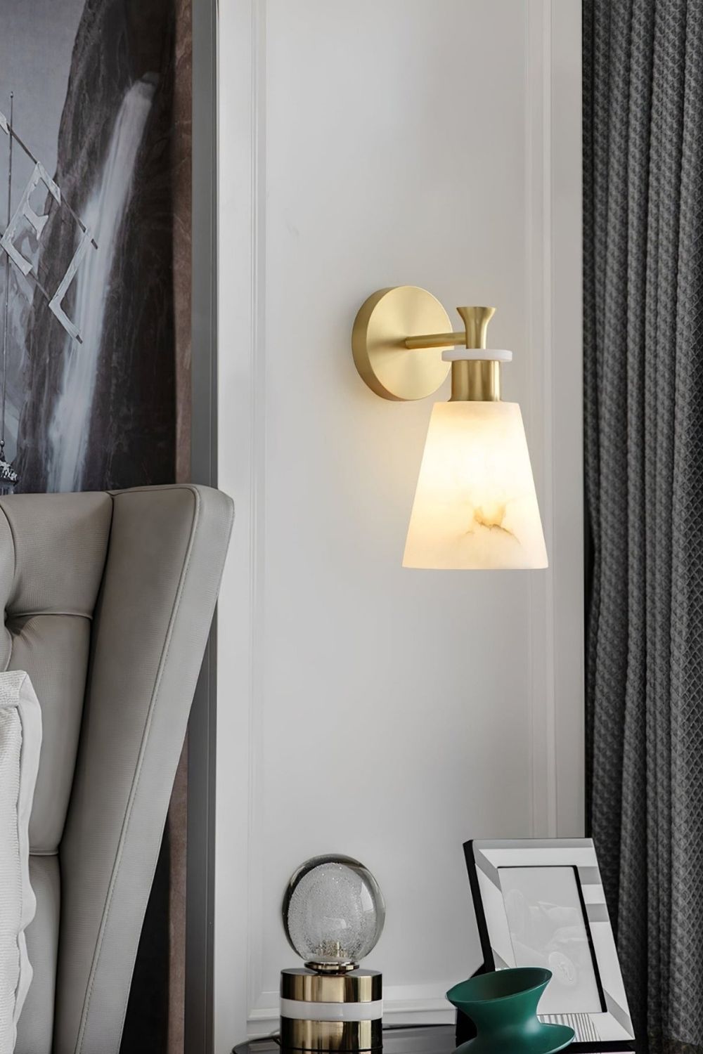 Tapered Alabaster Wall Sconce