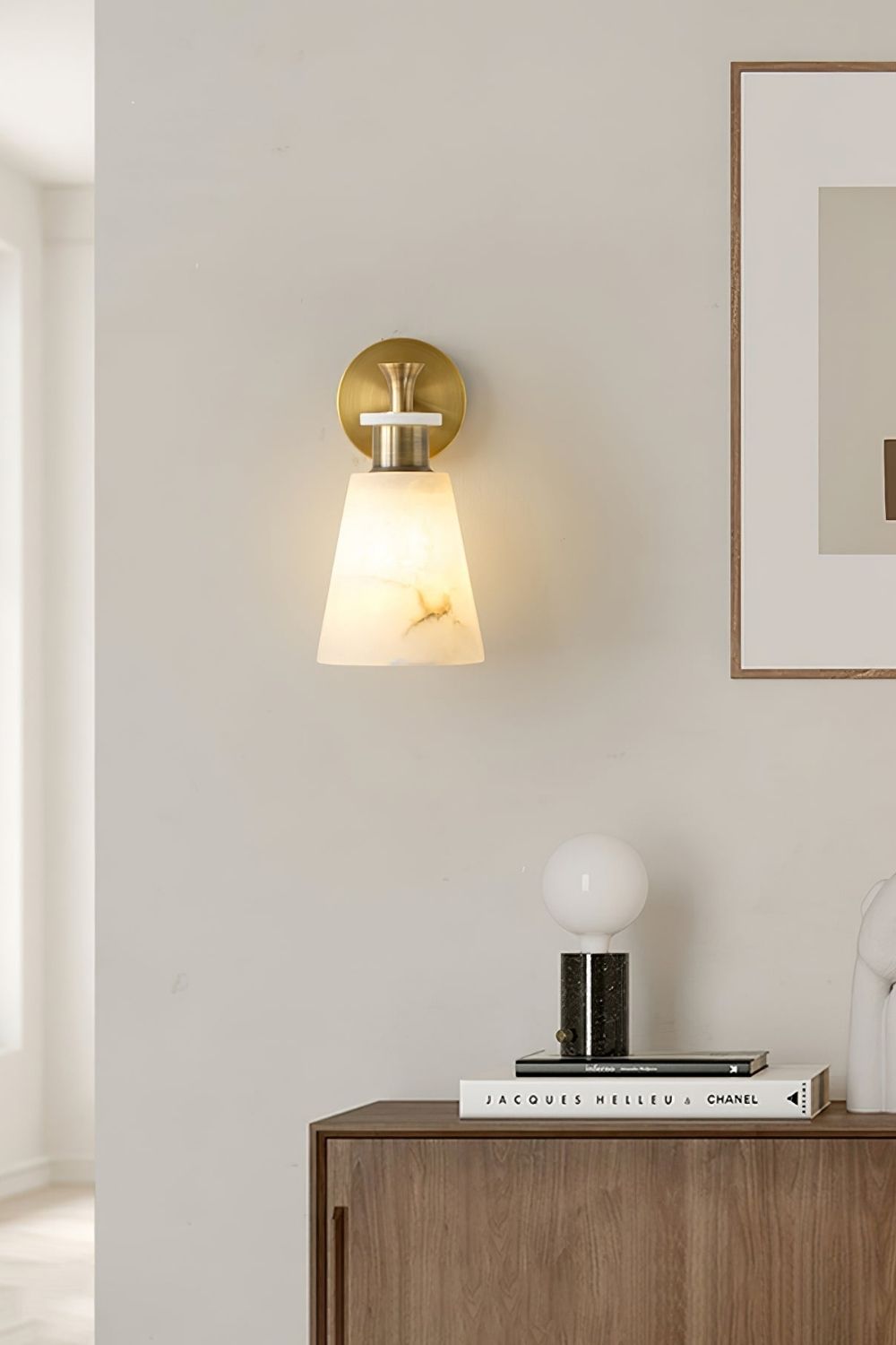 Tapered Alabaster Wall Sconce