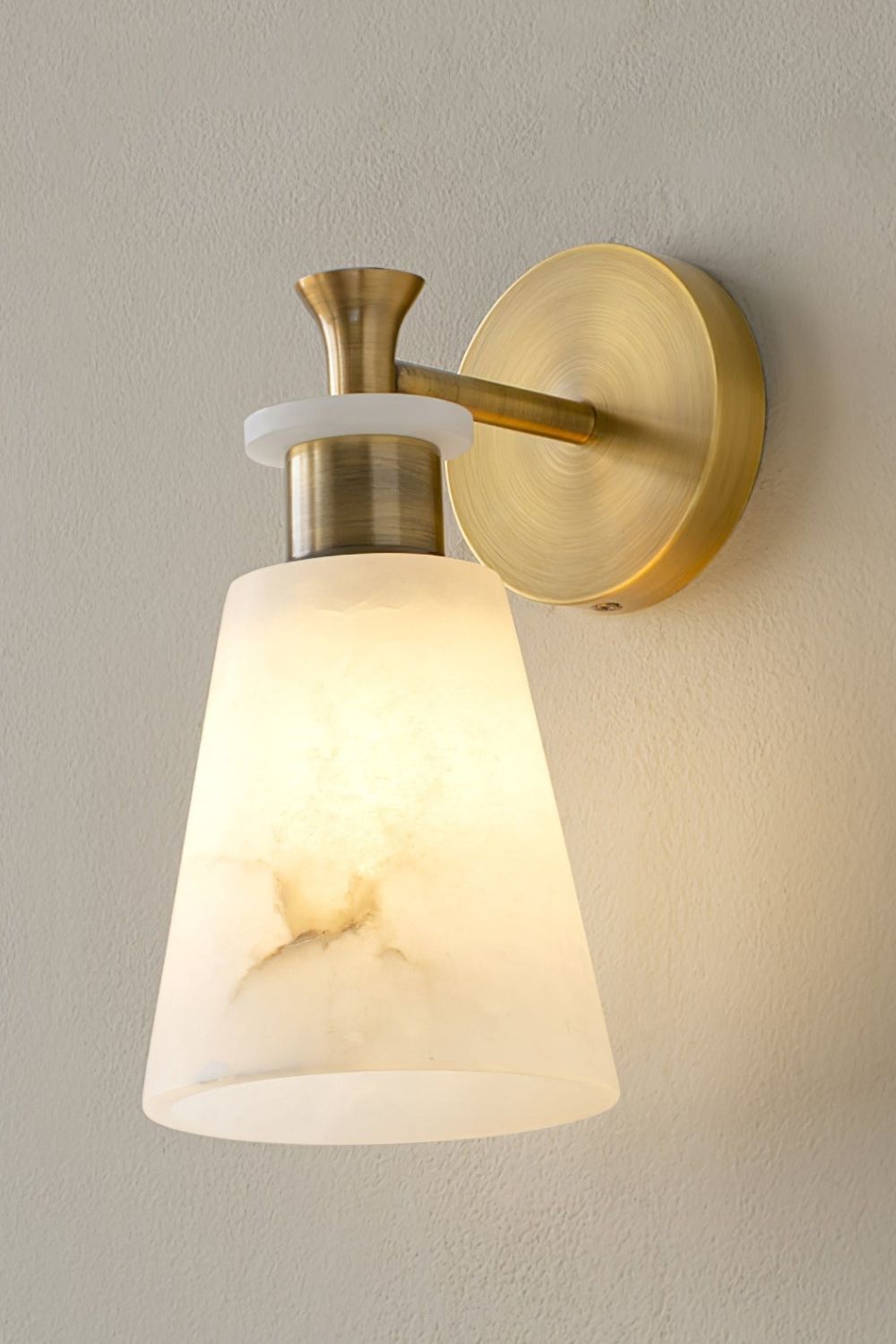 Tapered Alabaster Wall Sconce