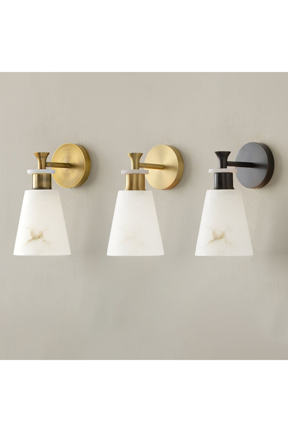 Tapered Alabaster Wall Sconce