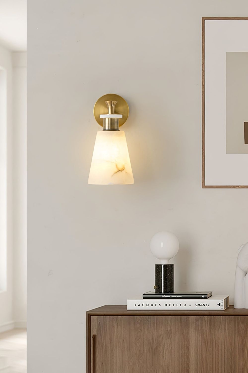 Tapered Alabaster Wall Sconce