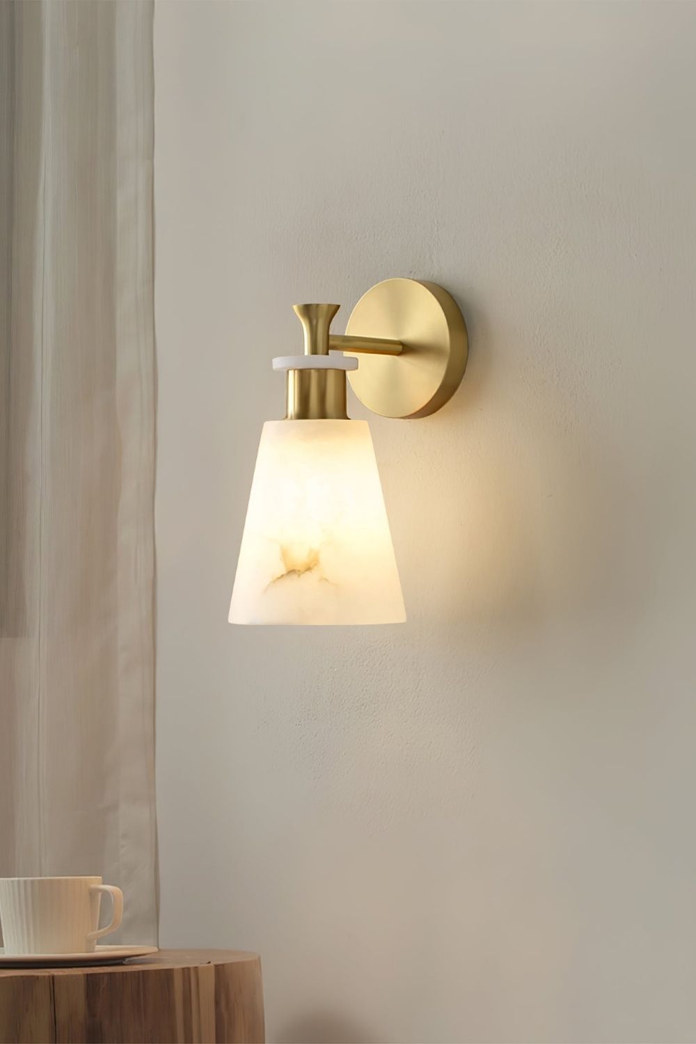 Tapered Alabaster Wall Sconce