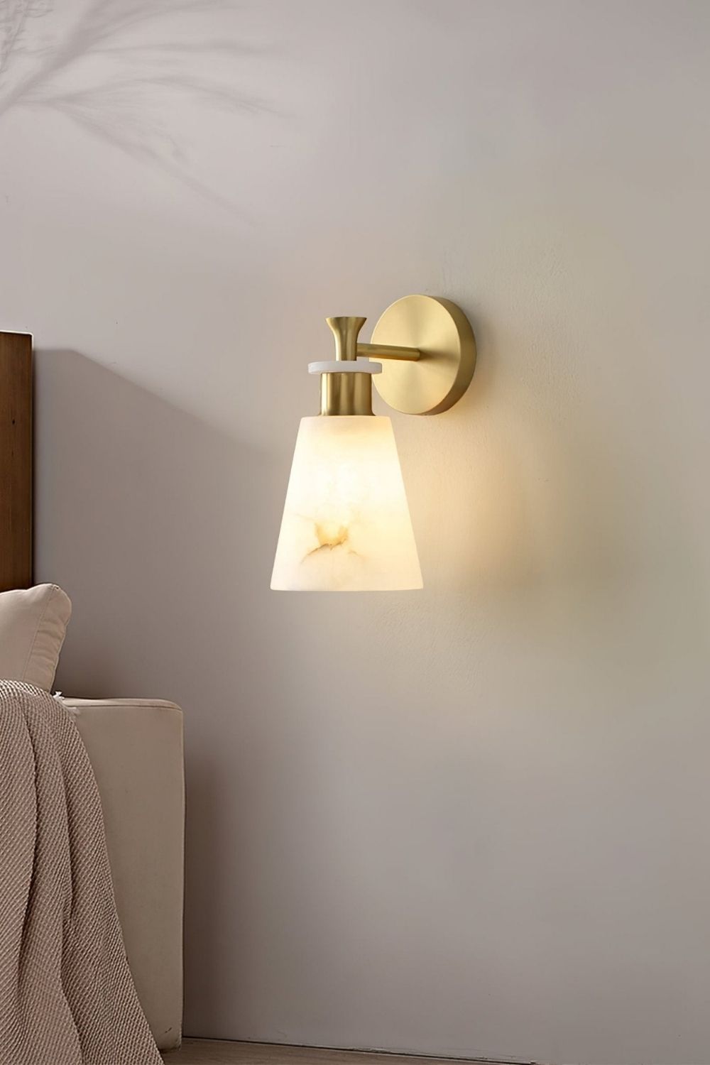 Tapered Alabaster Wall Sconce