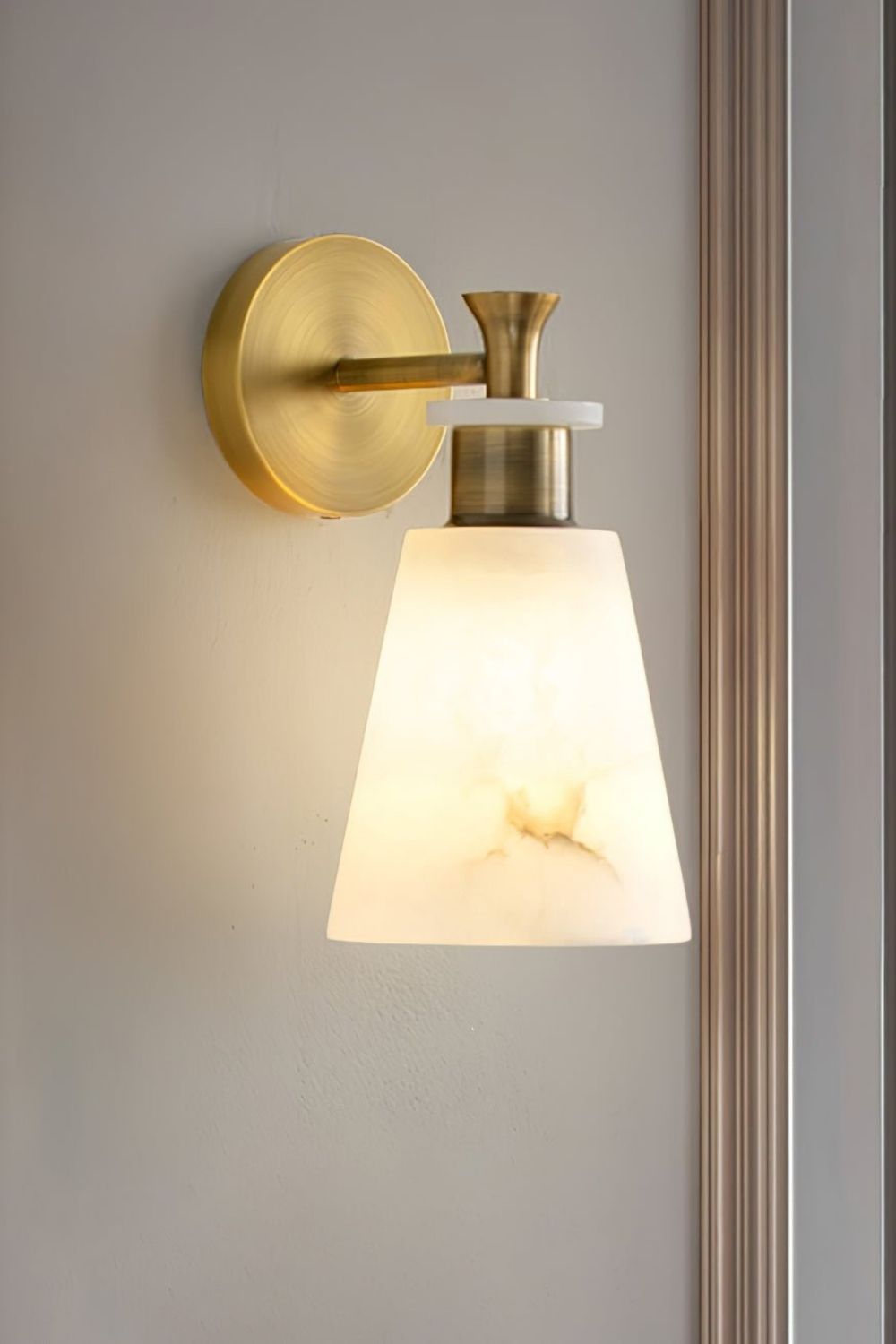 Tapered Alabaster Wall Sconce