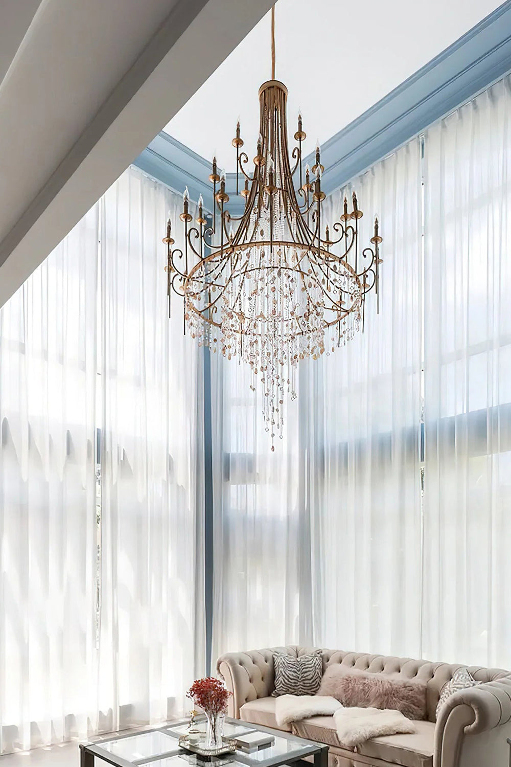 Tatum Lux Shell Crystal Chandelier