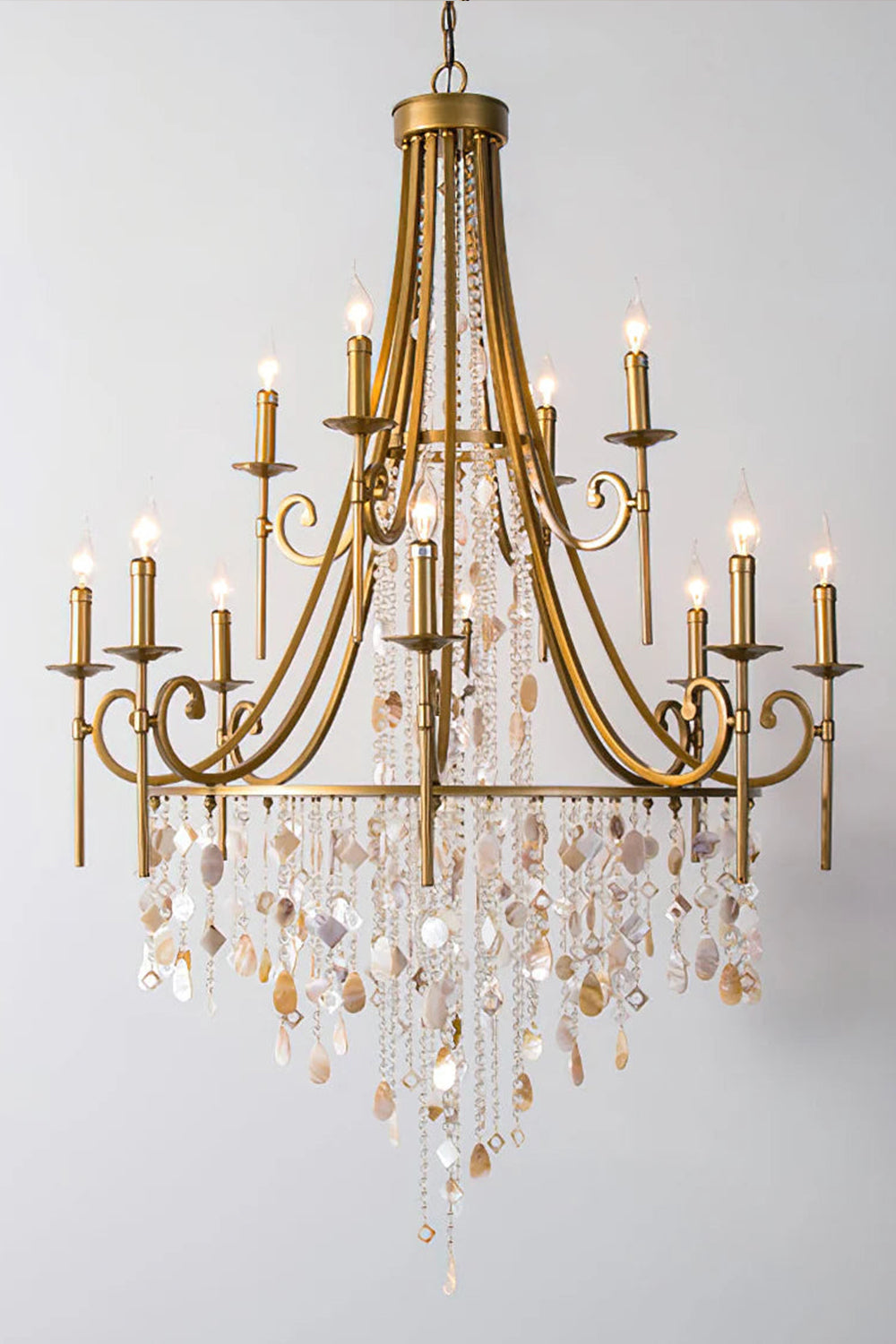 Tatum Lux Shell Crystal Chandelier