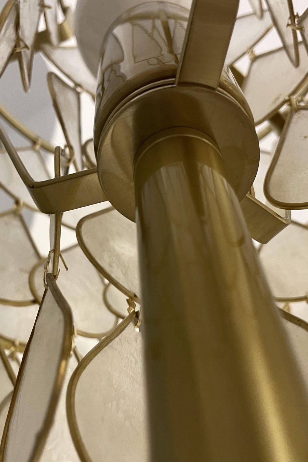 Teardrops Capiz Arc Floor Lamp