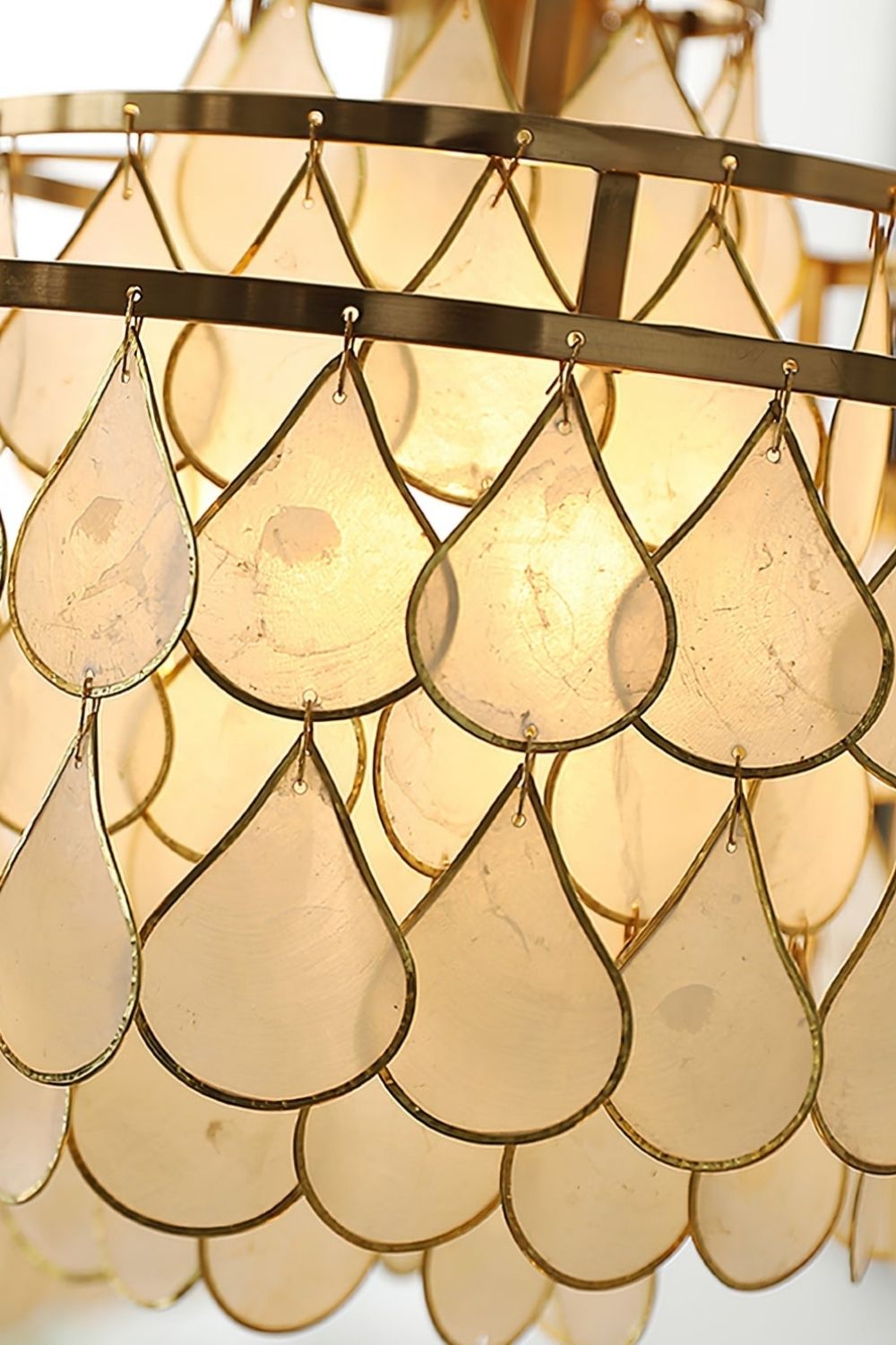 Teardrops Capiz Chandelier