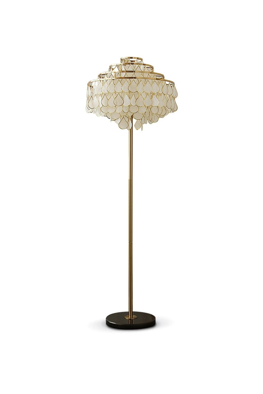 Teardrops Capiz Floor Lamp