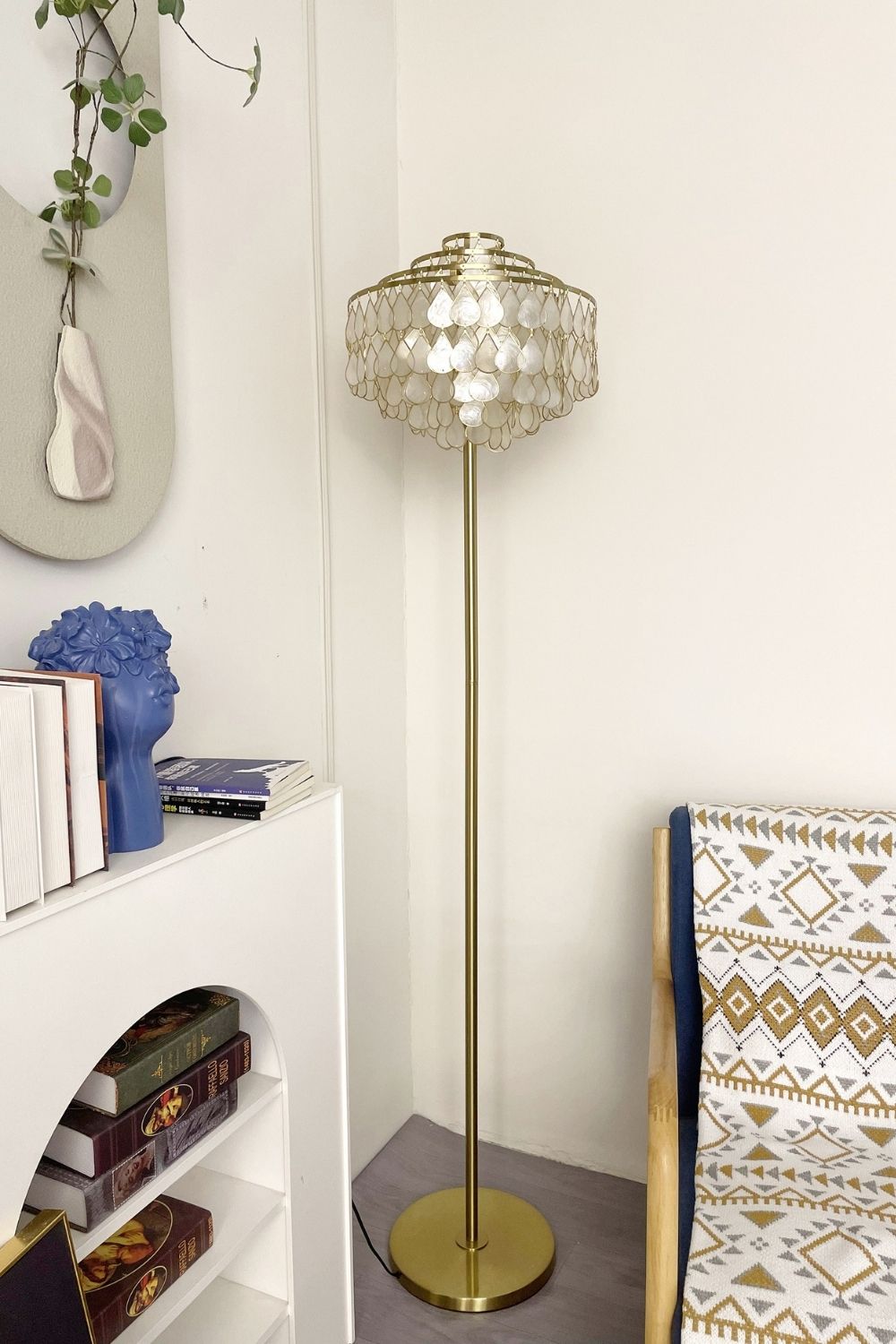 Teardrops Capiz Floor Lamp