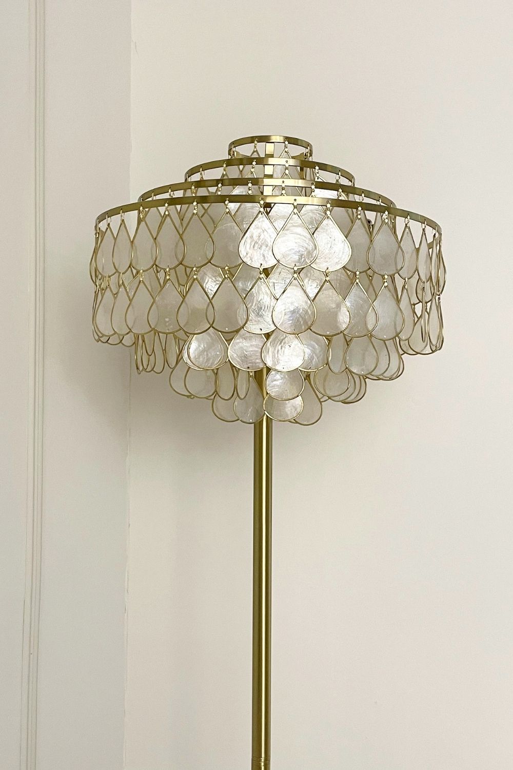 Teardrops Capiz Floor Lamp