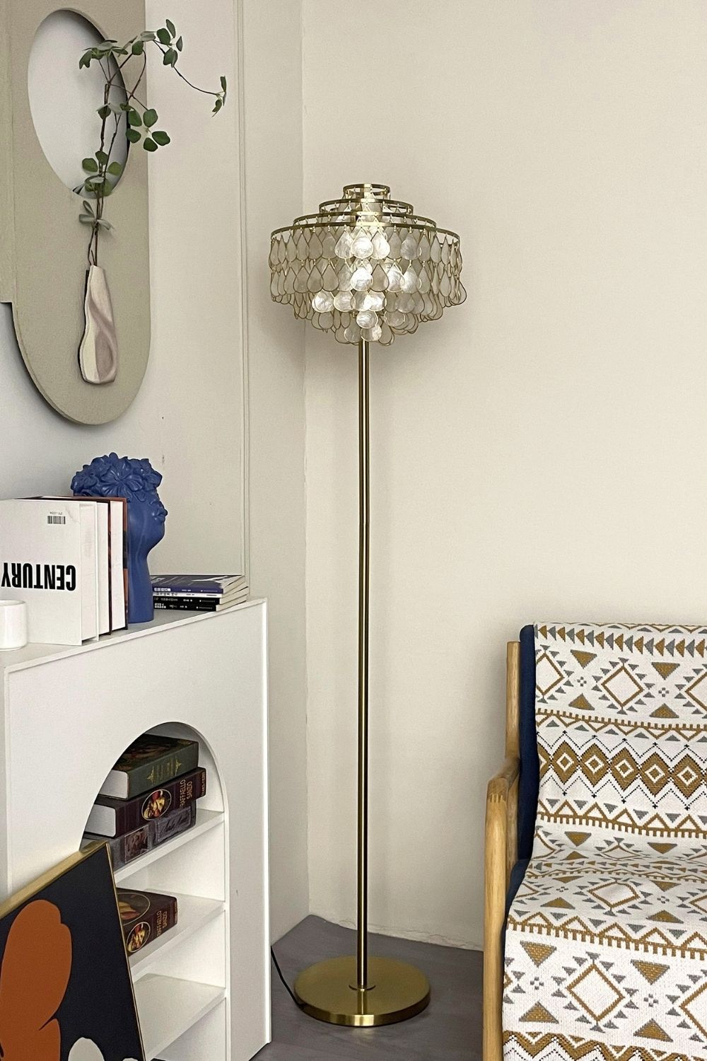 Teardrops Capiz Floor Lamp