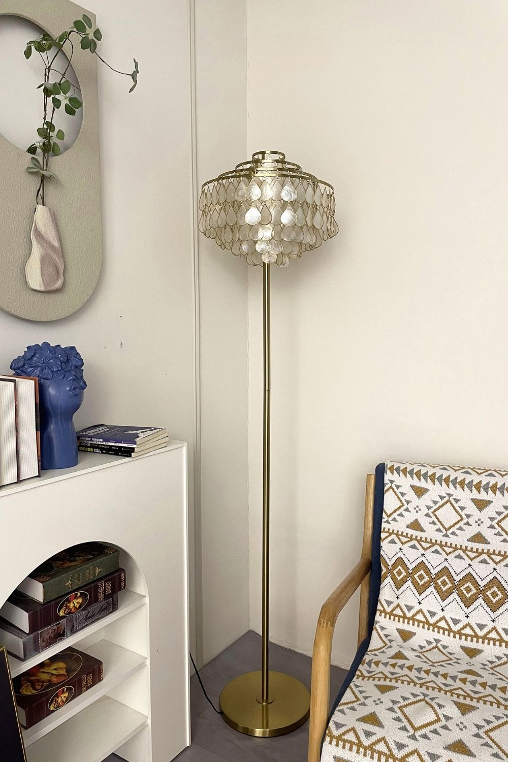 Teardrops Capiz Floor Lamp