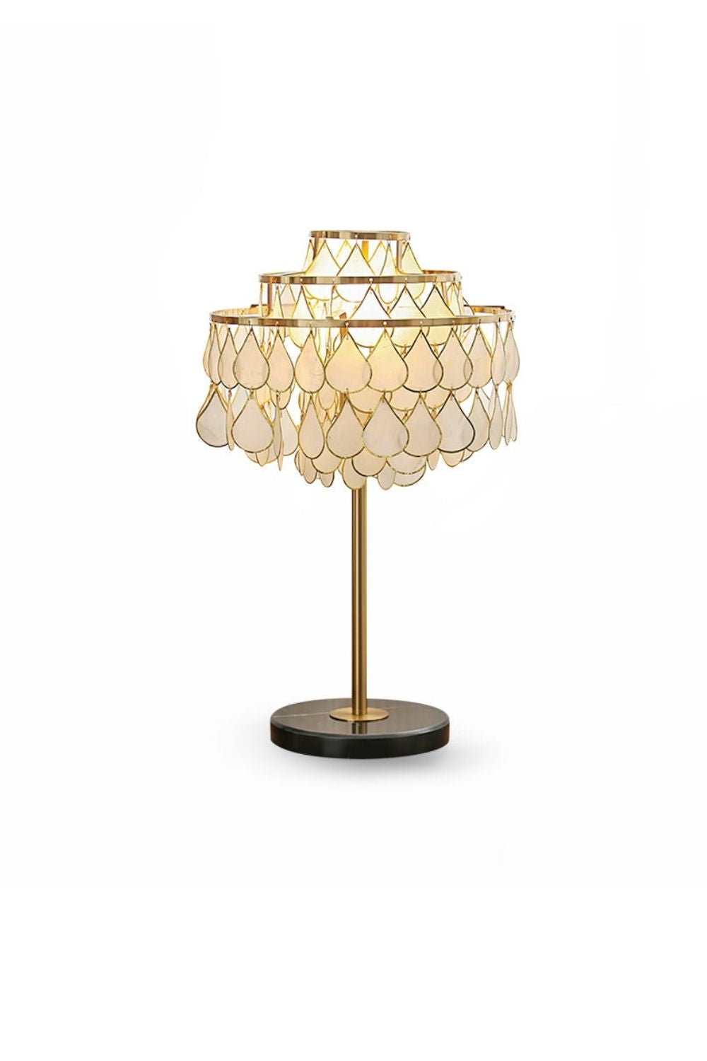 Teardrops Capiz Table Lamp