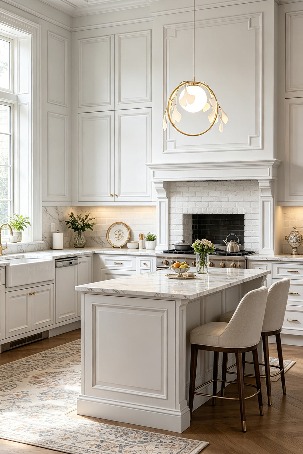 The Golden Gingko Halo Pendant Light for Kitchen | Samu Lamp