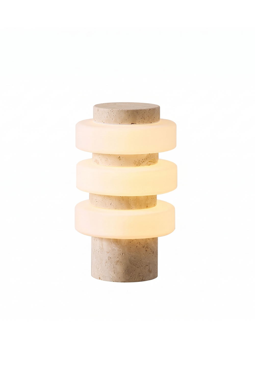 The Strata Stone Pillar Table Lamp Samu Lamp