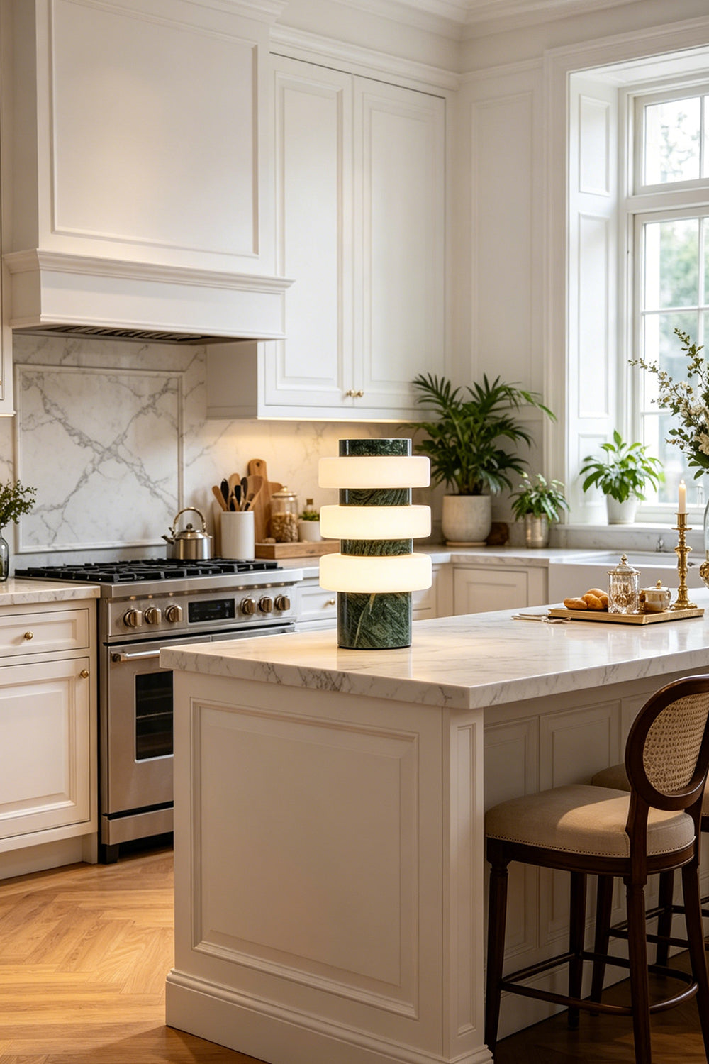 The Strata Stone Pillar Table Lamp for Kitchen | Samu Lamp
