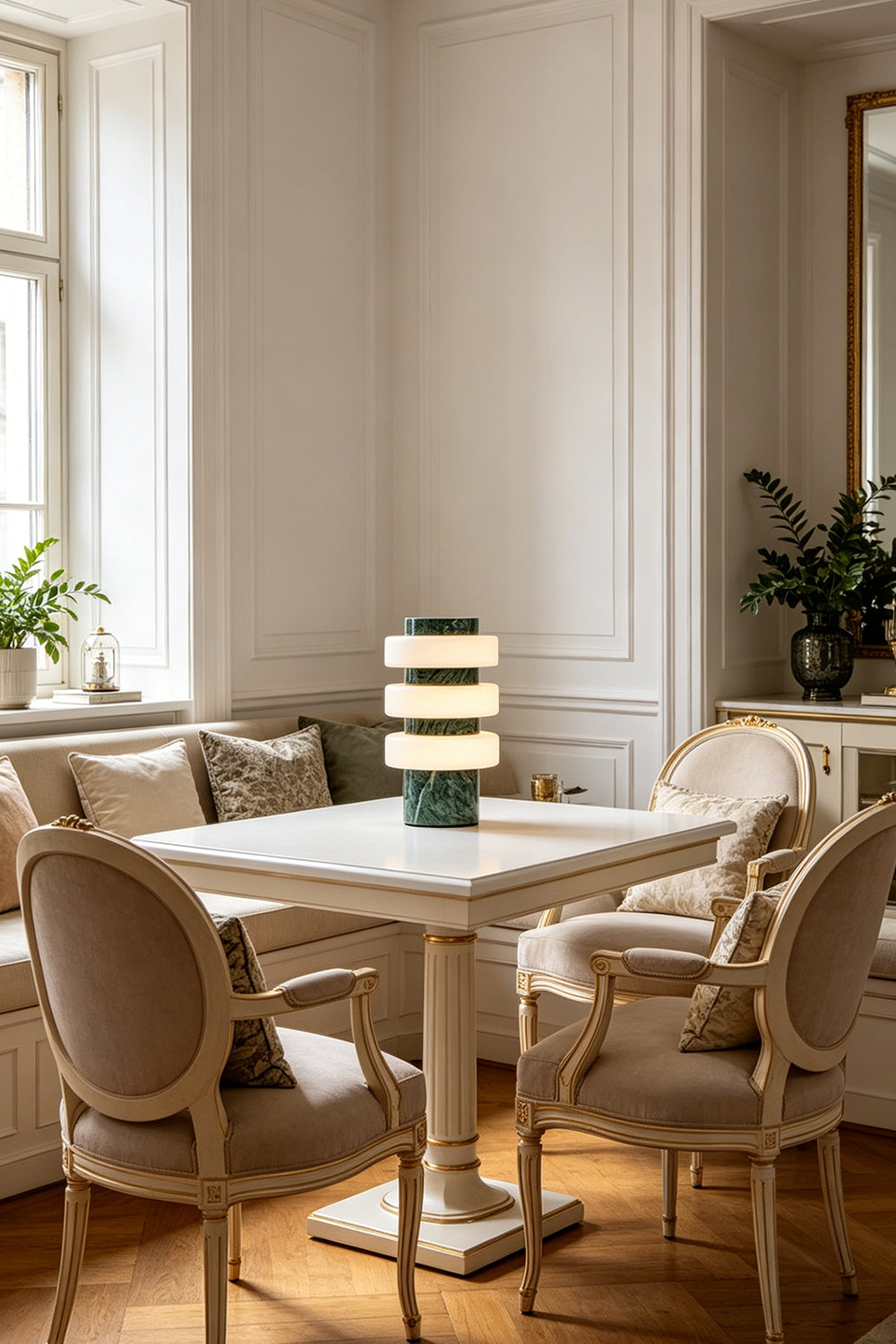 The Strata Stone Pillar Table Lamp for Dining Room | Samu Lamp