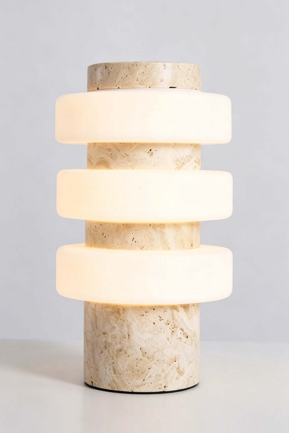 The Strata Stone Pillar Table Lamp | detail | Samu Lamp