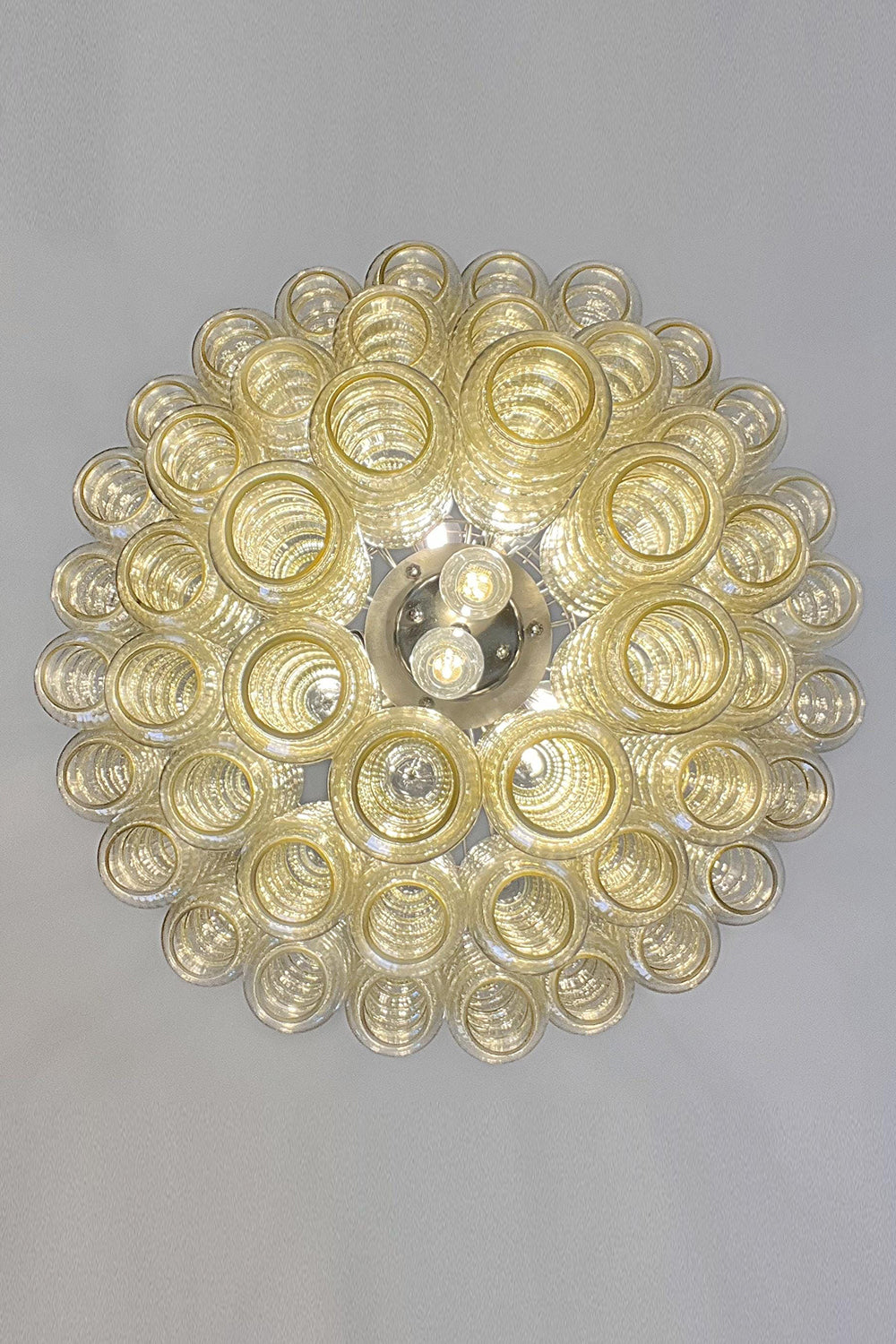 Three-Tier Murano Glass Tube Chandelier