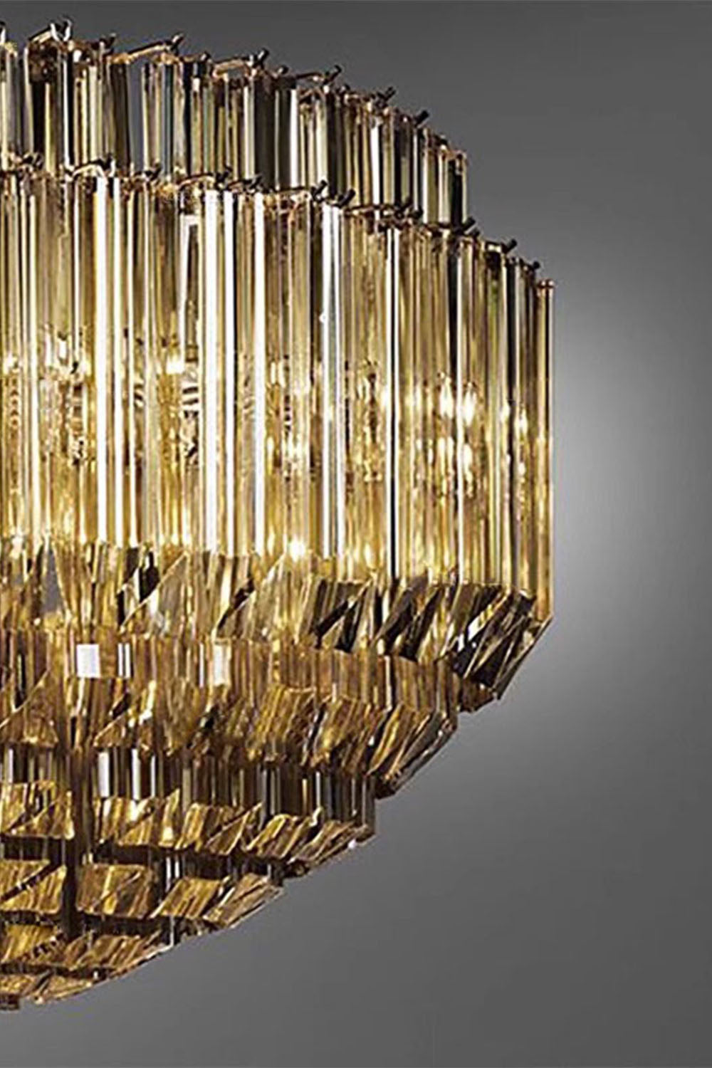 Three-sided Glass Chandelier