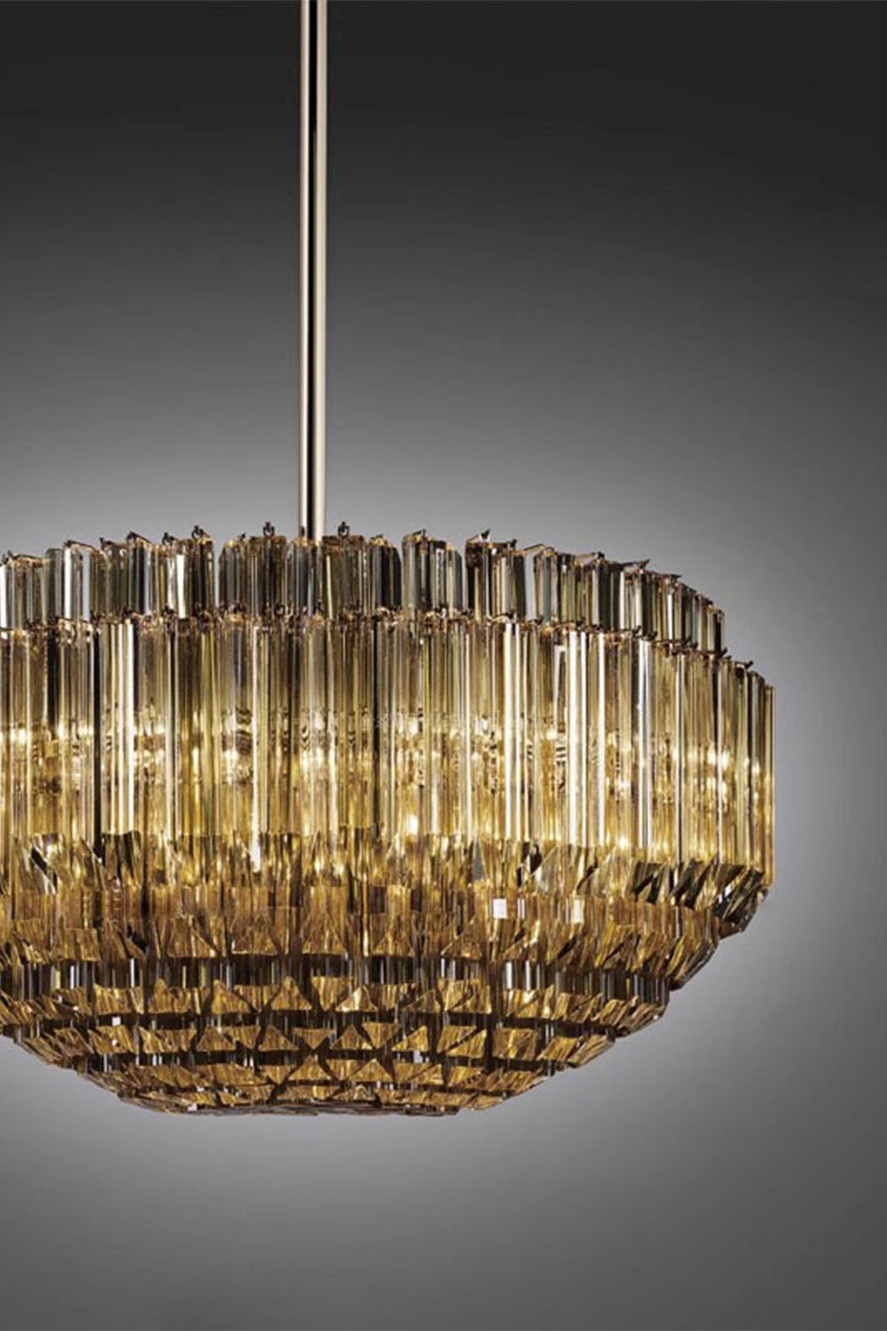 Three-sided Glass Chandelier