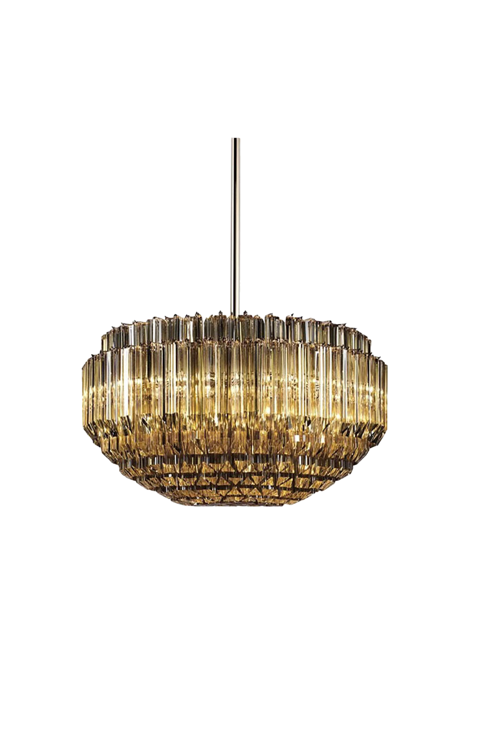 Three-sided Glass Chandelier