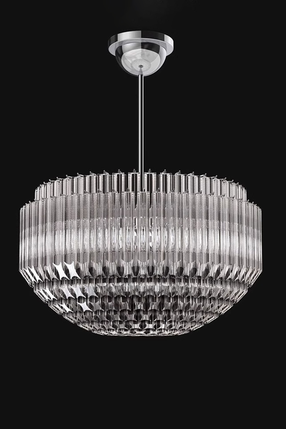 Three-sided Glass Chandelier
