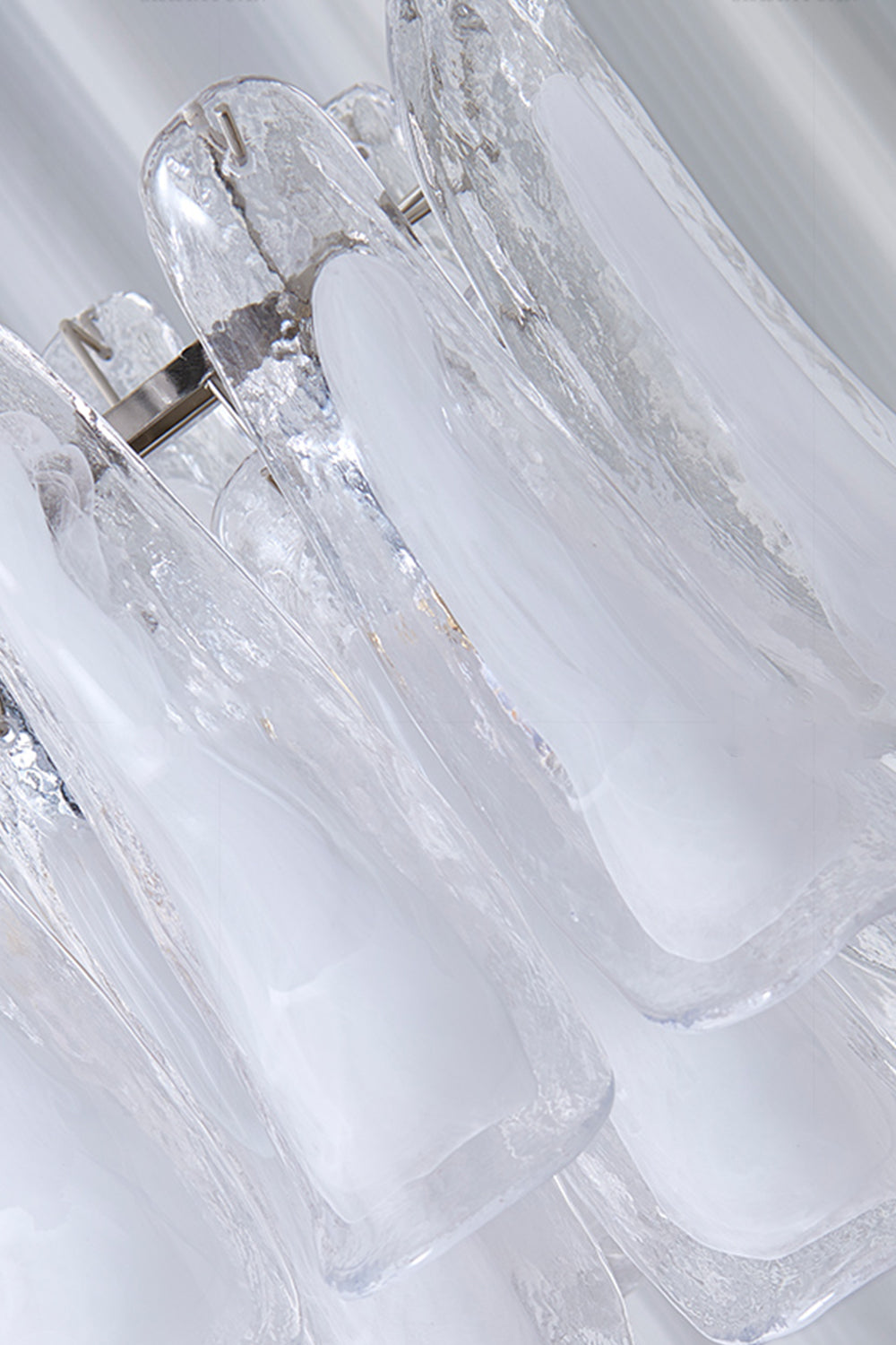 Murano Tiered White Petals Chandelier