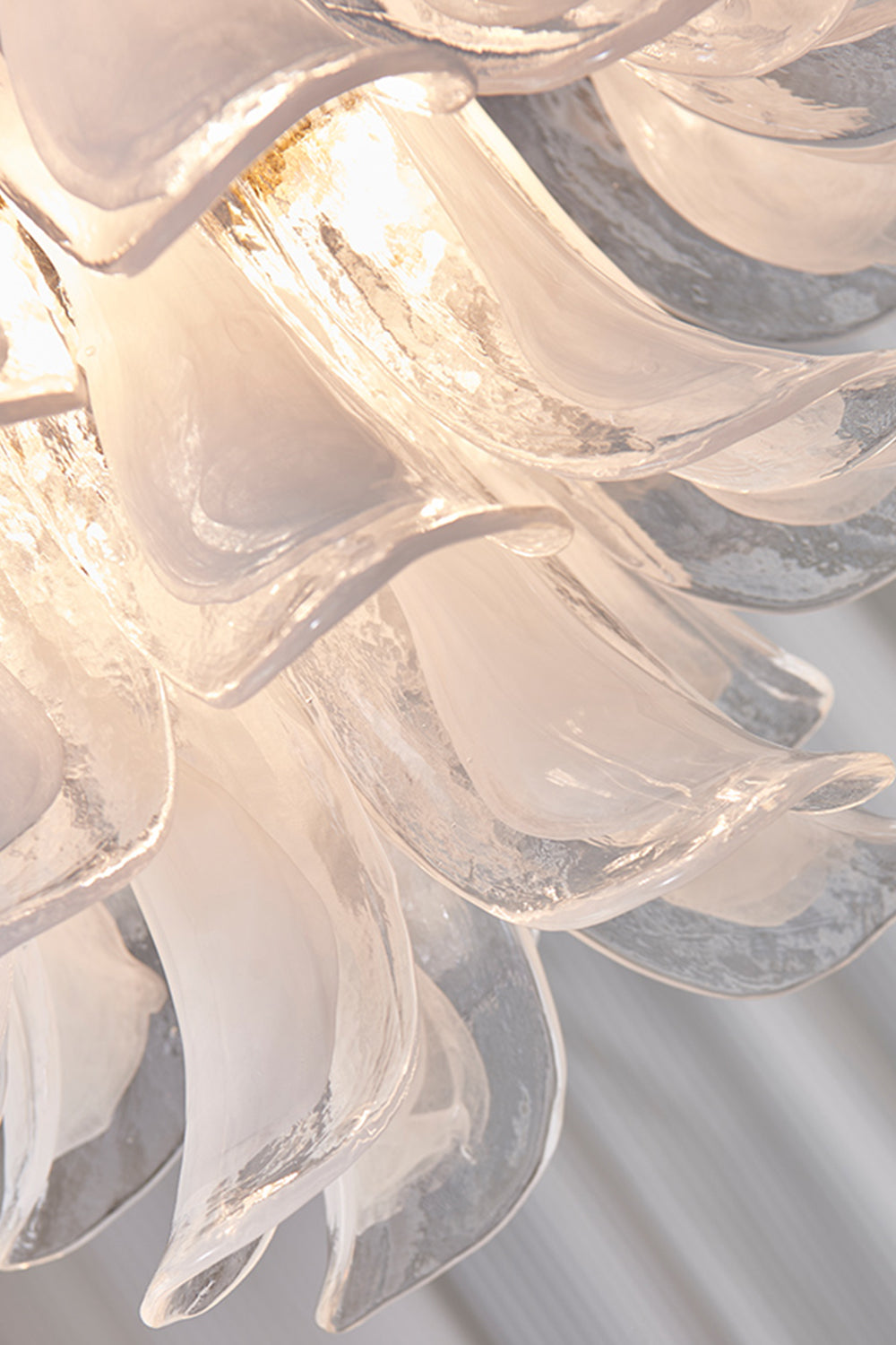 Murano Tiered White Petals Chandelier